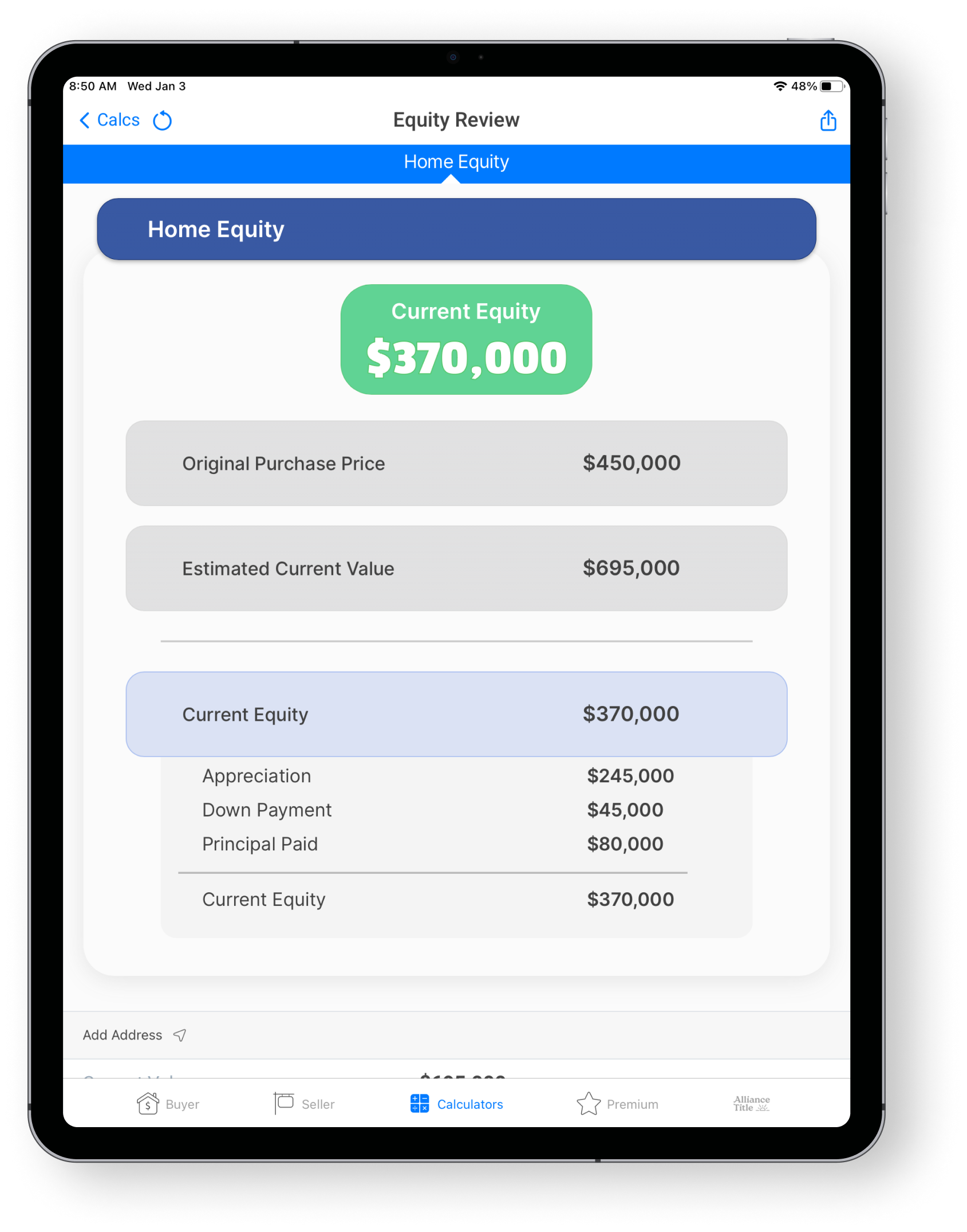 Buyer Estimate Page